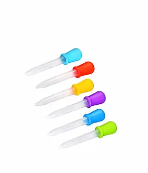 Pipetė su spalvotu guminiu antgaliu