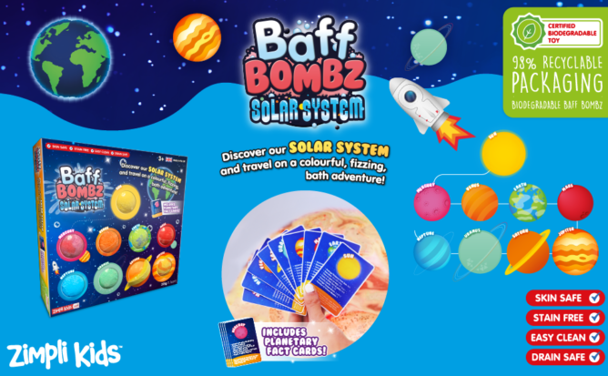 Zimpli Kids BAFF BOMBZ Solar System (9 vnt.) - Image 2