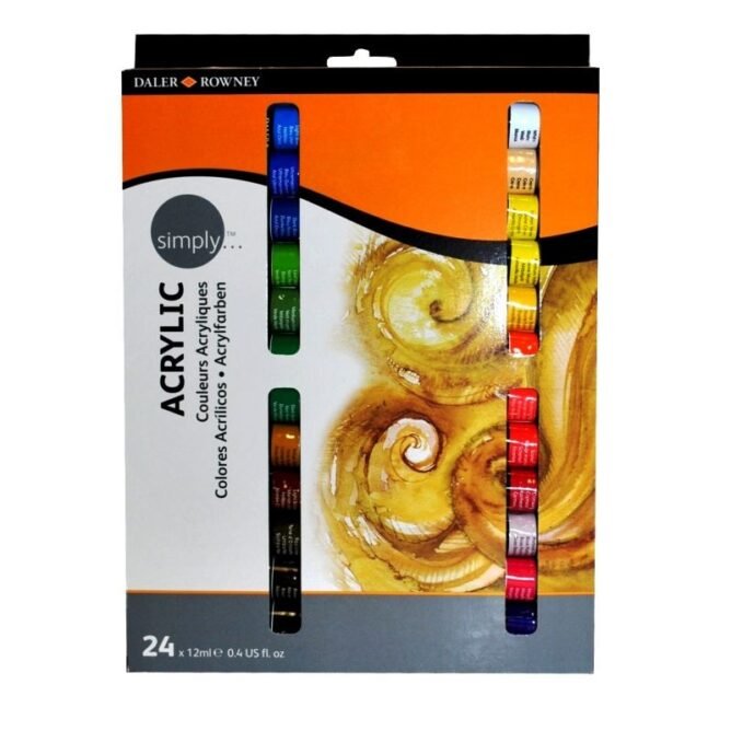 Akrilinių dažų rinkinys "SIMPLY" (24 vnt. x 12 ml)